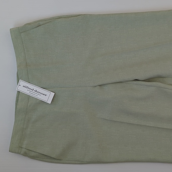 NWT Alfred Dunner Classic Fit Comfort Waist Pant 14 Proportioned Short Sage - Picture 11 of 16